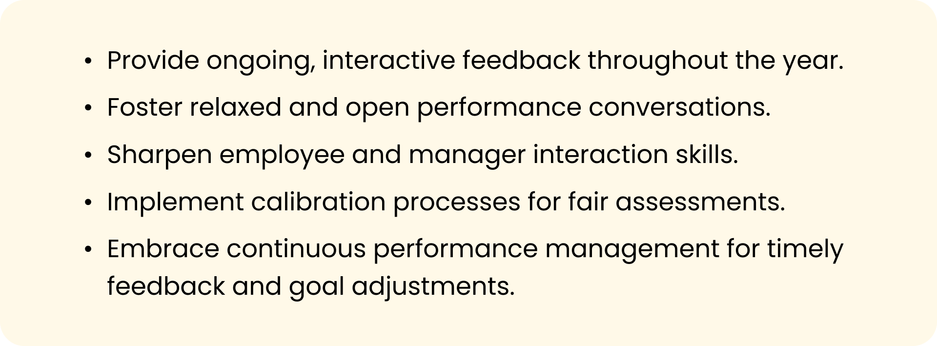 Best Practices in Performance Management